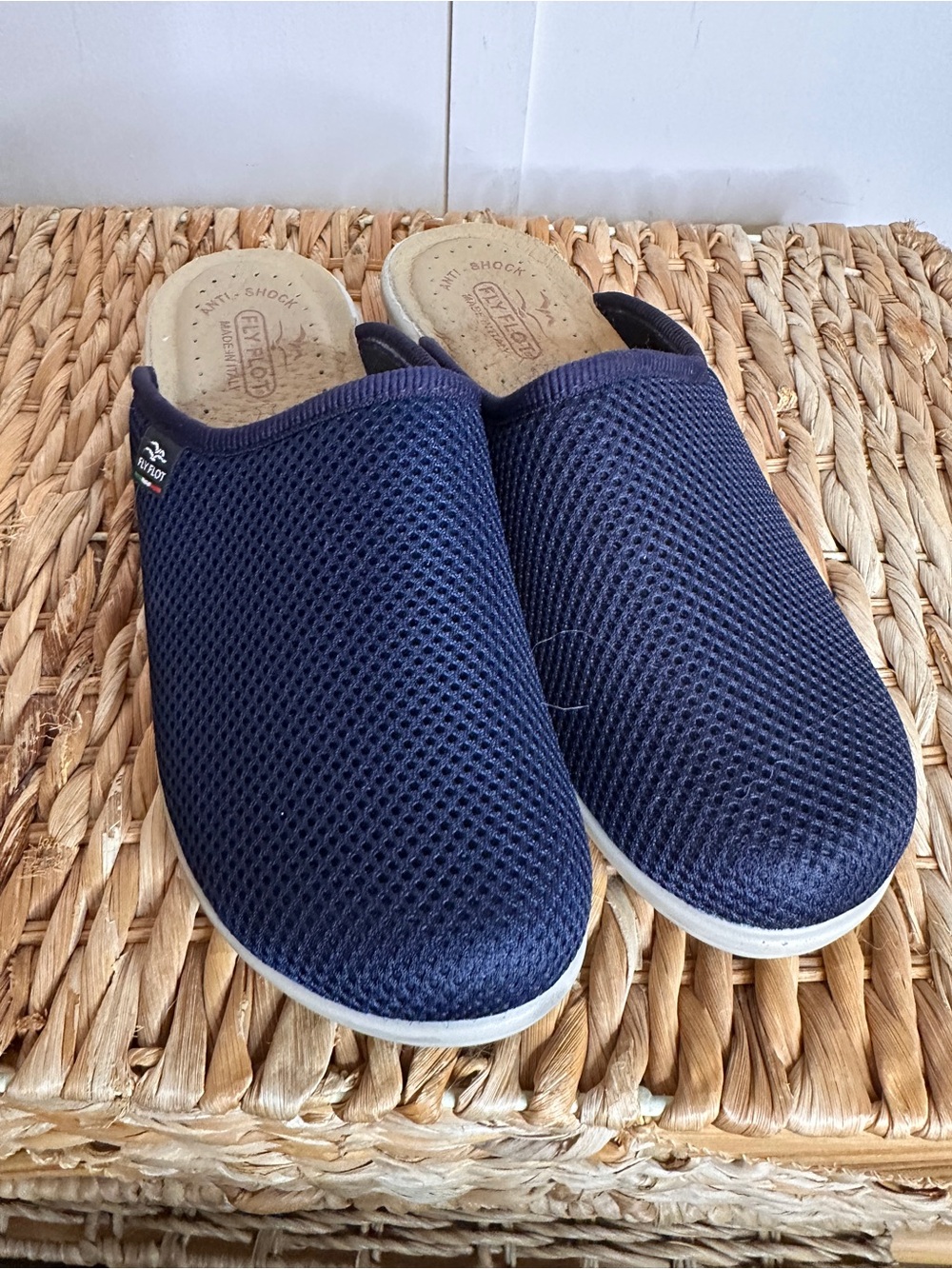 Fly Flot Women's Navy Mesh Slip-On Clogs